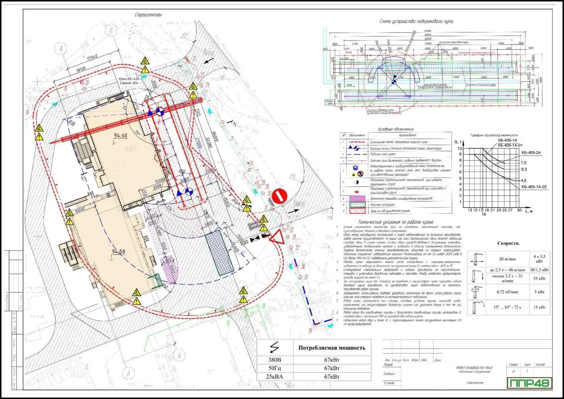 ППР на монтаж фундамента башенного крана