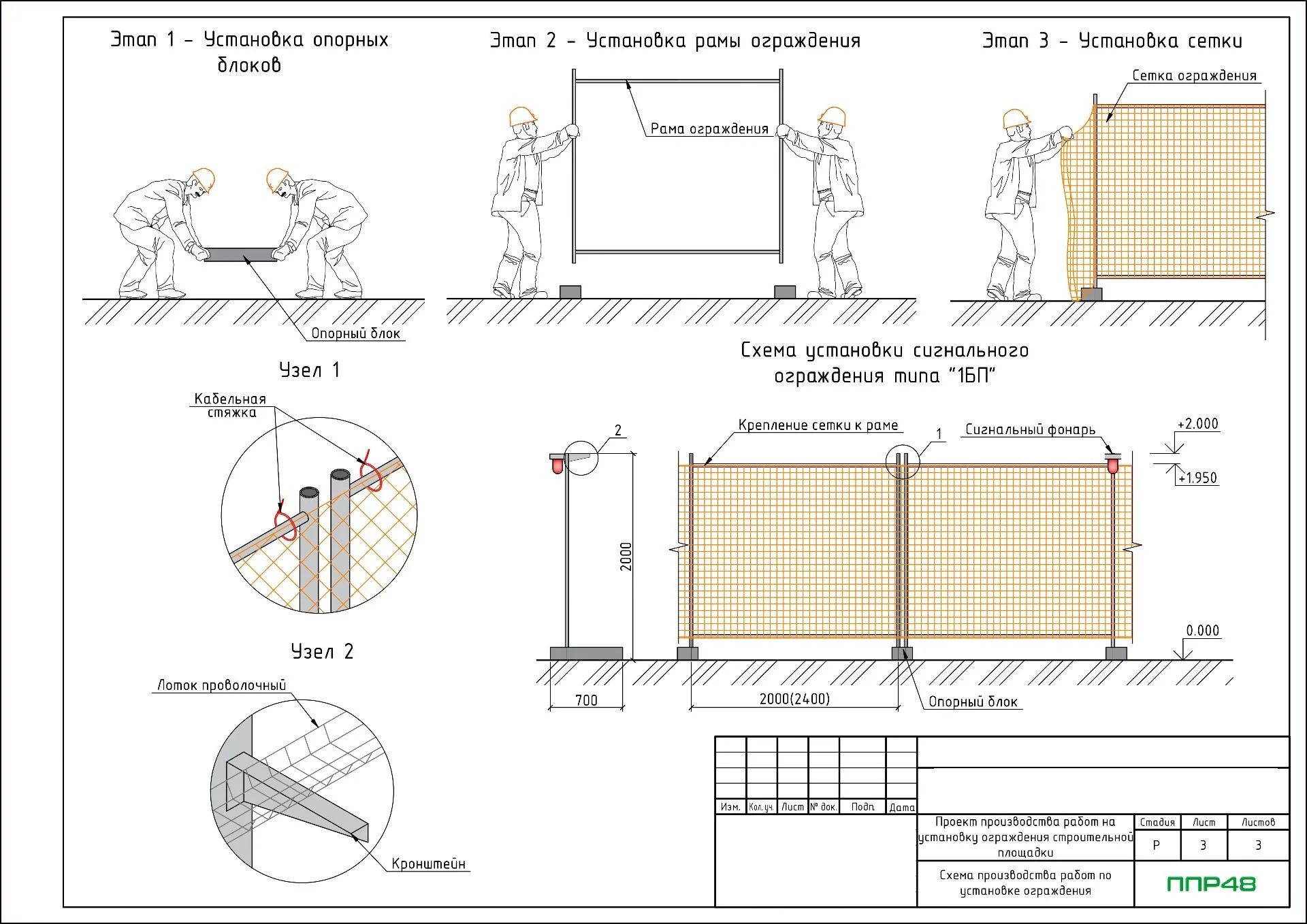 ППР на монтаж ограждений