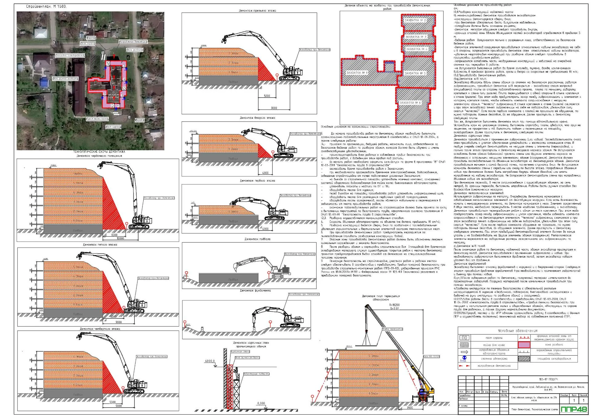 Разработка проекта организации демонтажа